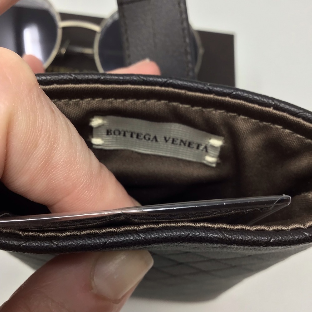 NWT Bottega Veneta Silver Grey Round Sunglasses - Picture 8 of 11